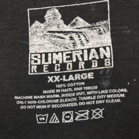 Bad Omens Like A Villain Lyrics Vintage wash tshirt size 2xl - Picture 4 of 4